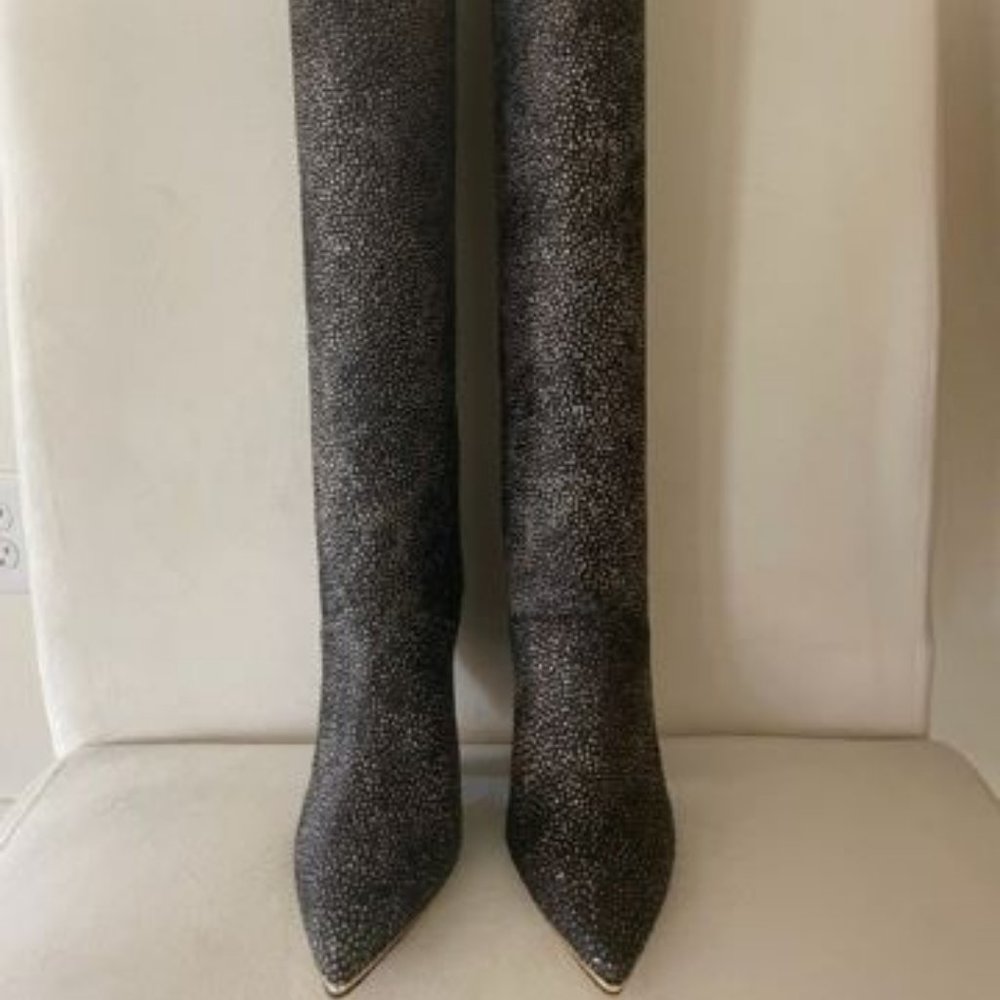 NIB LILA CALF HAIR KNEE BOOT